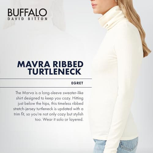Image of Buffalo David Bitton Women's Mavra Ls Ribbed Turtleneck