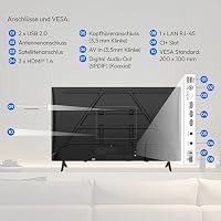 MEDION 108 cm (43 Zoll) Full HD Fernseher (Smart-TV, VIDAA Store, HBO Max, Magenta TV, Prime Video, Disney+, DAZN, Paramount+, HbbTV, PVR, HD Triple Tuner, MD 843102) – Ansicht 5