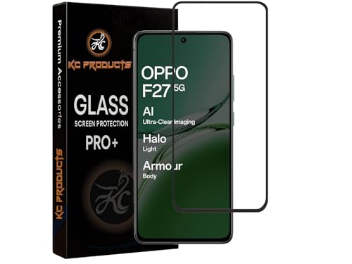 Image of Tempered Glass Screen Protector Compatible For OPPO F27 5G with Easy Self Installation Kit
