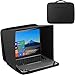 HoYiXi Universal Foldable Laptop Sun Shade & Privacy Shield - Fits 15-16 inch Laptop - Blocks Sunlight, Protects Privacy, Working Outdoor Travel,Anti - Glare,Laptop Sleeve Bag,(Have Patent)-Black
