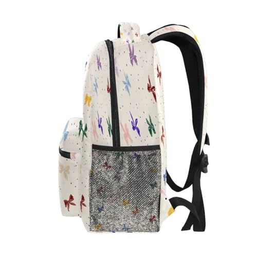 Colorful Bowtie Polka Dot Pattern Kids Backpack for Boys Girls Backpacks Student Backpack Big For Elementary School Shoulder Bag Bookbag4