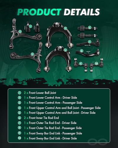 Image of SCITOO 12pcs Front Suspension Kit for Honda for Accord 2005-2007