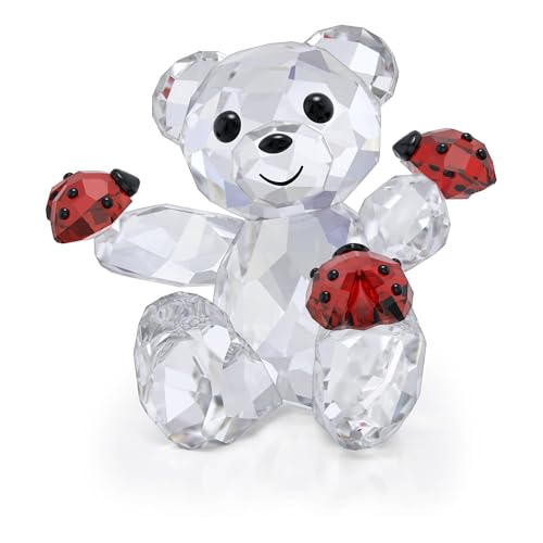 Swarovski Kris Bear Viel Glück Bär, Detailverliebter Bär aus Mehrfarbigem, Strahlendem Kristall