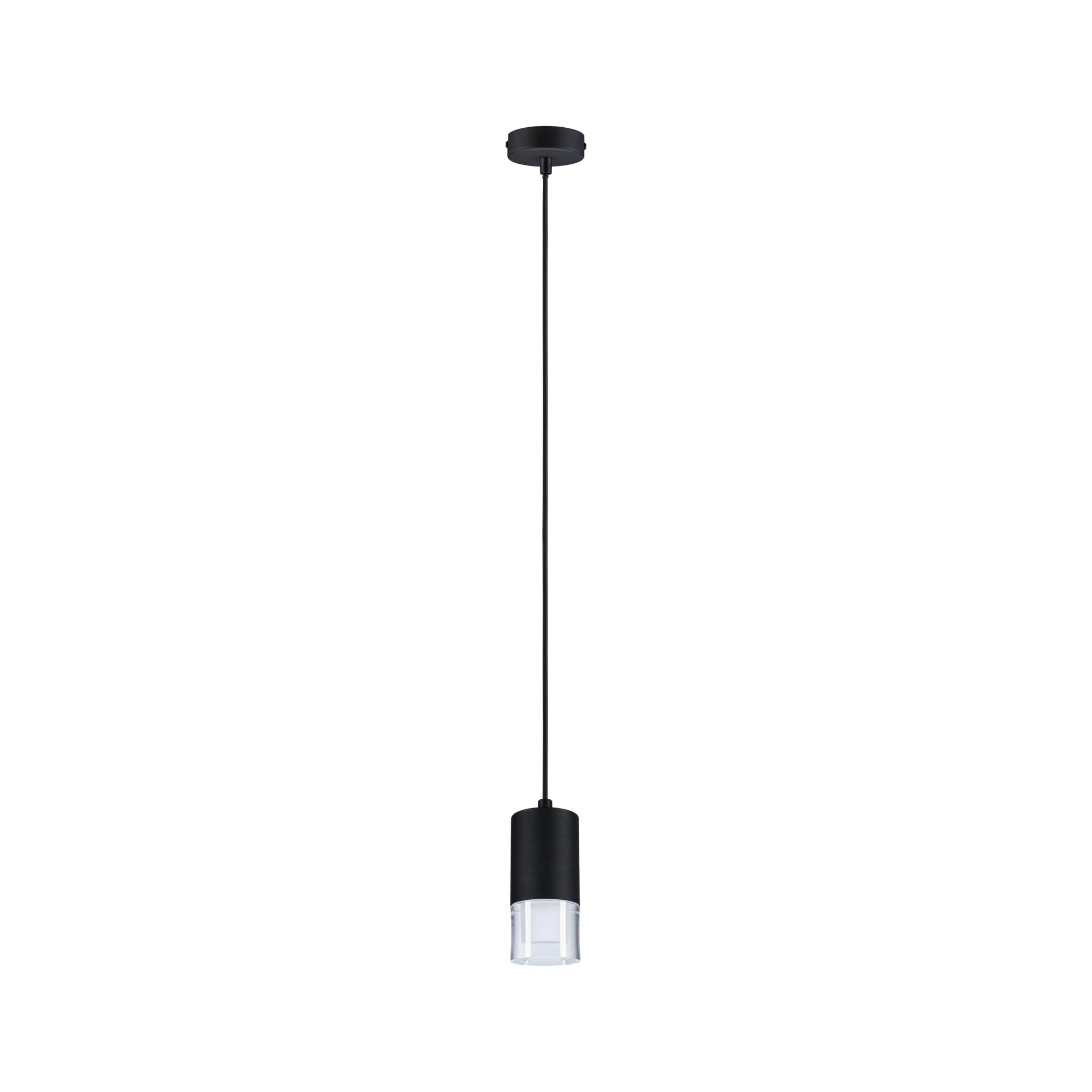 Paulmann 79997 LED Pendant luminaire Kame IP44 9W Clear Black dimmable 230V Ceiling luminaire 3000K Bathroom Lighting 700lm