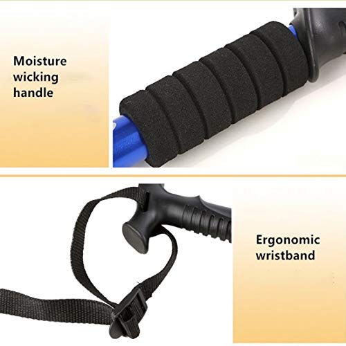 Baton De Marche Telescopique Paire De Bâtons De Randonnée Réglables Antichoc - Aluminium, Pointe Carbure - Pour Trekking Et Marche Nordique Paire Bâtons Aluminium Anti-choc