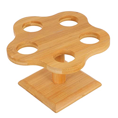 PRETYZOOM 1 Pc estante para sushi carro titular de cono de cupcake dulce pastel portavasos de crema revestimientos hielo soporte de exhibición de magdalenas estante de cono de comida bambú