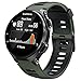 NotoCity Compatible with Forerunner 220 Watch Bands Black Buckle Sport Silicone Watch Strap Replacement for Forerunner 230/220/235/620/630/735XT and Approach S20/S5/S6 Smartwatch (Army green-black)