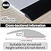 Floor Transition Strip Self Adhesive Carpet Wood Tile Vinyl Flooring Laminate Transition Cover Edge Trim Gap Doorway Threshold for Uneven Floors Heights Within 5 mm (Black, 40 inches)