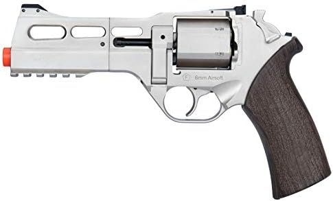 Lancer Tactical Bo Manufacturer Chiappa Rhino Revolver 50DS .357 Magnum Style Airsoft Pistol Silver 330 FPS