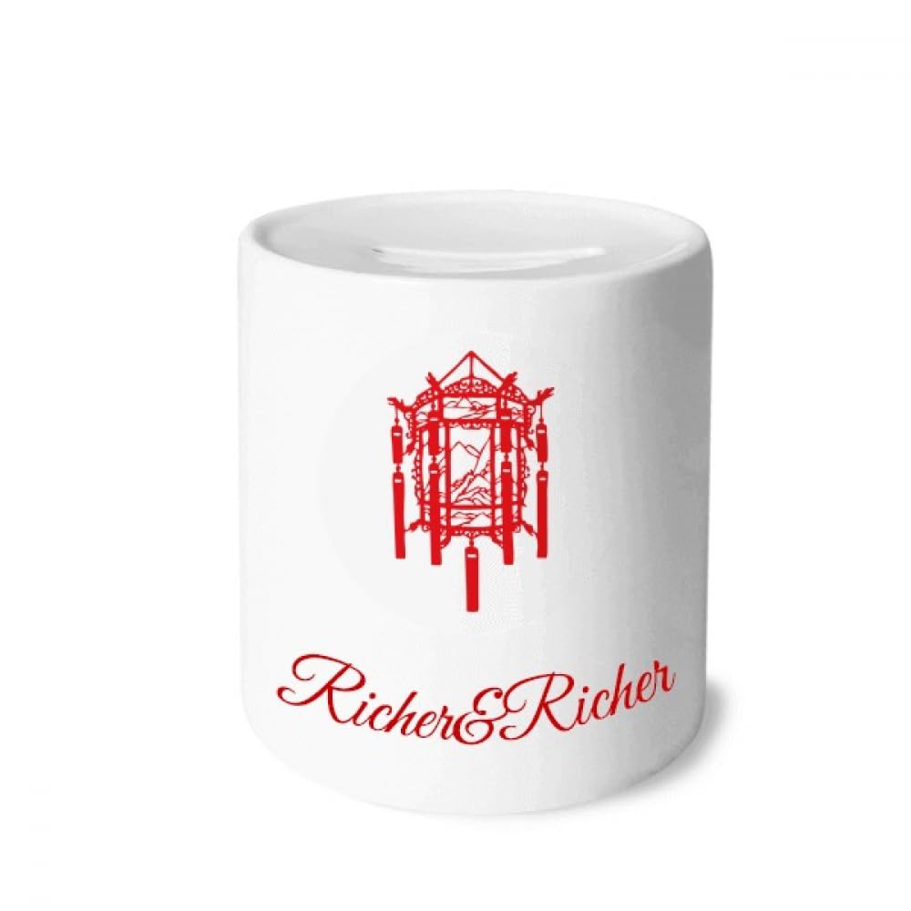 Tirelire chinoise rouge et papier découpé pour sublimer votre salon Feng Shui
