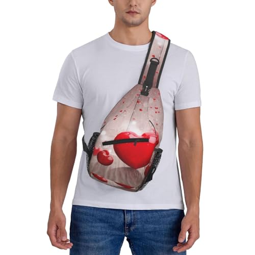 Sac à dos à bandoulière de voyage grand compartiment noir et rouge - 6