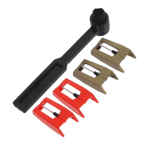 minkissy Aghi per Giradischi Dj con Spazzola Pulente Aghi per Fonografo in Vinile Compatibili con Giradischi Mini per Manutenzione e Cura Completa del Suono