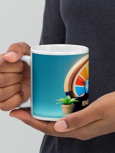 Image of Better Gift Flowers Energy Meter Mug, Round Shaped Multicolor Themed Coffee Mugs, Mug for Gifting, Gifting Items for Family, Friends & Closed Ones