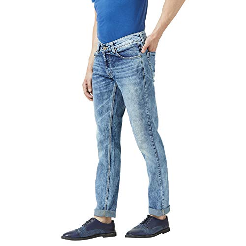 Image of Spykar Men's Skinny Jeans (ECSKN-01AI-41 Light Blue 36)