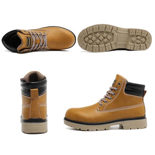 JSWEI Hiking Boots for Men and Women Comfortable Casual Chukka Boots - Outdoor Oxford & Derby Waterproof Lightweight Lace up Resistant Walking Ankle2