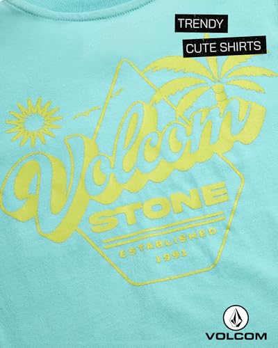 Volcom Girls Crop Top - Short Sleeve Cropped Girls T Shirts Crewneck Summer Tops (Size Runs Small Size Up Recommended)3