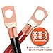 8 Gauge Wire (25ft Each - Red/Black) Copper Clad Aluminum CCA - Primary Automotive Wire,Car Amplifier Power & Ground Cable, 20PCS Lugs Terminal Connectors,20PCS 2:1 Heat Shrink Tubing
