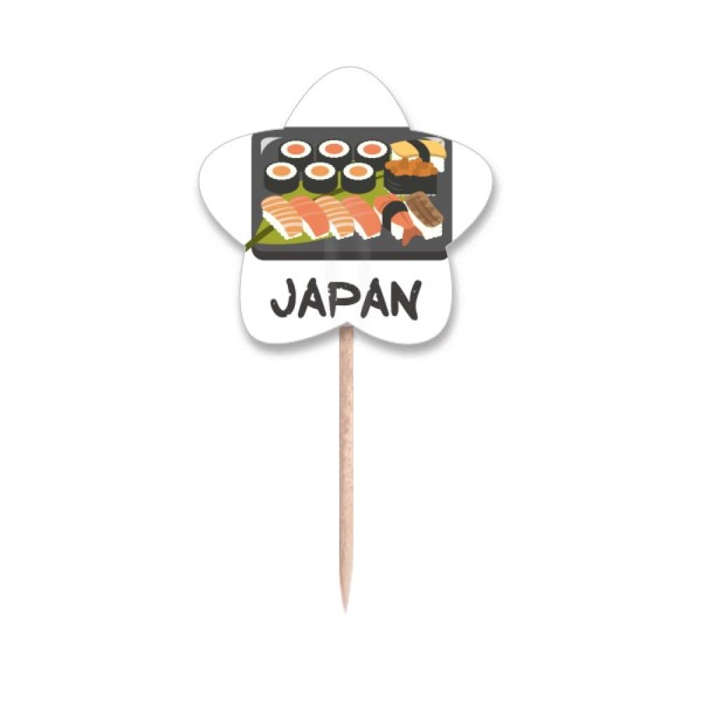 Boîte à sushis japonaise et pics à cupcake étoile pour buffet