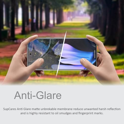 Image of SupCares TPU Anti Glare Matte Unbreakable Membrane Screen Protector for Google Pixel 9 Pro XL and Google Pixel 10 Pro XL (6.8 Inch) With Easy Self Installation Kit | Fingerprint Working|Edge to Edge