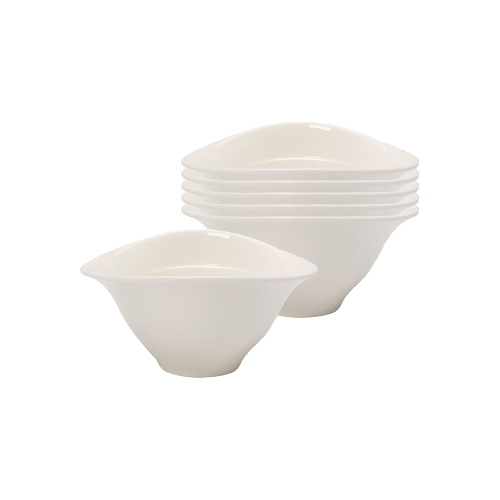 Villeroy & Boch - Vapiano Suppenschalen Set 6 teilig weiß, Spülmaschinenfest, Mikrowellensicher, Extra Tiefe Suppenteller, Suppenschüssel, Schalen Groß, Salatschüssel, Pastaschalen, Premium Porzellan
