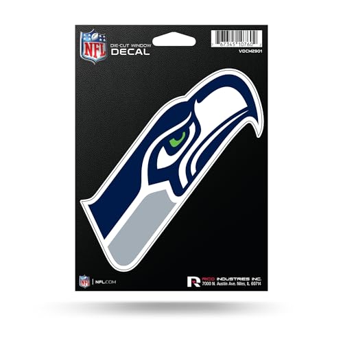 Rico Industries NFL Seahawks Seattle Medium Die Cut Decal 9 x 5 x 0.2 Team Logo