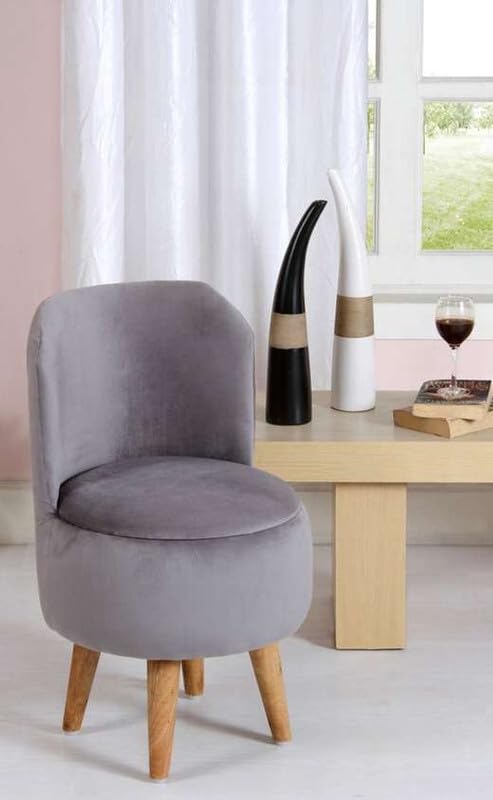 PLATINUM WOOD CRAFT Foam Pouf (Chair Grey, Pre Assembled)-image-21