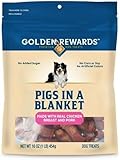 Golden_Rewards Pigs in a Blanket Dog Treats, Made with Real Chicken Breast and Pork, No Added Sugar, Perfect for Training or Rewarding Dogs, 16 oz
