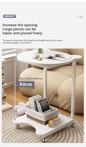 Image of AYSIS Modern Marble Top End Tables with Metal Base, Home Decor for Living Room, Bed Side Tables for Bed Room, Coffee Table /Plant Stand /Multipurpose Stool for Home, Furniture (YZ06-White-Marble)