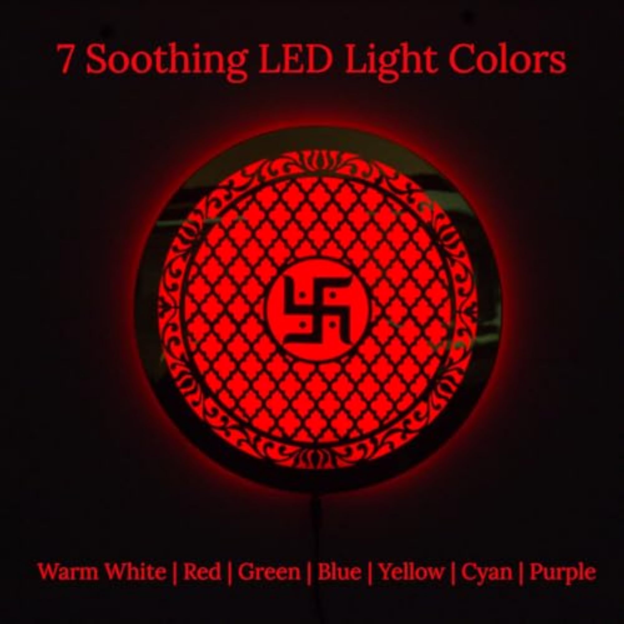 Swastik Premium Wall Light with 7 Color LED