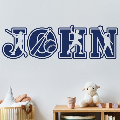 Vinilo Decorativo Personalizado Nombre Béisbol
