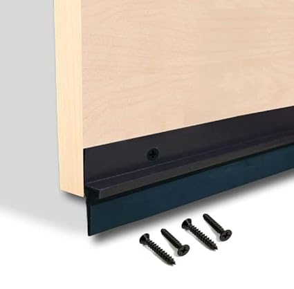 MMT Acoustix Door Seal Bottom, Door Air Gap Rubber Shield, 36''/93 cm, Anti Rust, Brown Colour, Black Rubber Set of 1 Pc