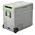EUHOMY 12 Volt Refrigerator, 68QT Electric Cooler Usable Battery, Car Refrigerator 0?~68?, 12V Fridge 12/24V DC 110-240V AC, Portable Freezer with Wheels for Camping, Travel, Truck, Outdoor