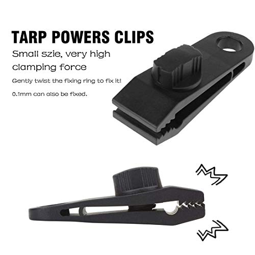 Henglisam Tarp Clips, Heavy Duty Lock Grip, Clamps Withstand 60Mph Strong Wind Fit For Awnings, Outdoor Camping, Caravan Canopies, Car Covers, Swimming Pool Covers (10 Pcs) #TOP1