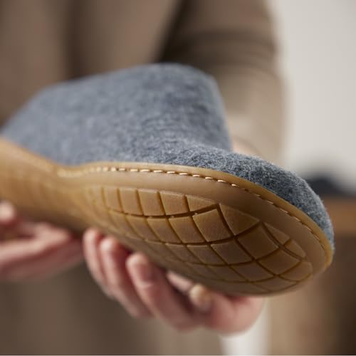 Image of Glerups 100% quality wool mix Slipper with rubber sole - Unisex Slip-on