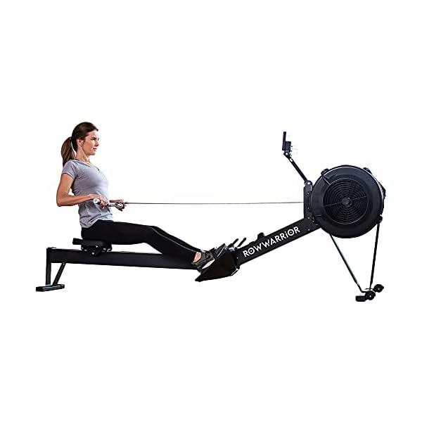 Row Warrior Air Rowing Machine | Foldable Gym-Quality Row Machine | 10- Damper Levels Cardio Machine for Full-Body Workout | Rowing Machine for Home Use with LED-Monitor | Rower Machine for Home Gym