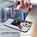 MonIdea Phone Grip, Phone Ring Holder Finger Kickstand Wireless Charging Friendly, Foldable & Adjustable Double Metal Cell Phone Rings Gripper Stand for iPhone Samsung &Other Phones - Sparkle Black