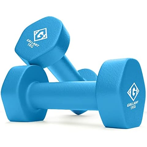 Gallant Neoprene Hand Weights Dumbells | Excellent Dumbbells Pair for Men Women | 2kg Weight Set - 1kg X2 Cover