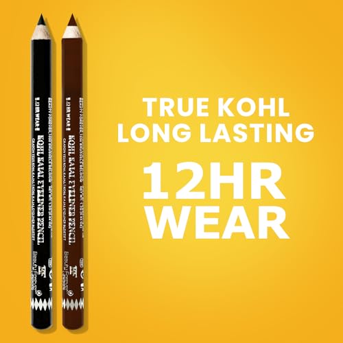 Beauty Forever Kohl Kajal Eyeliner Pencil, Soft Kajal, 12Hour Wear, 1.2gms (221 Jet Black) - Image 5