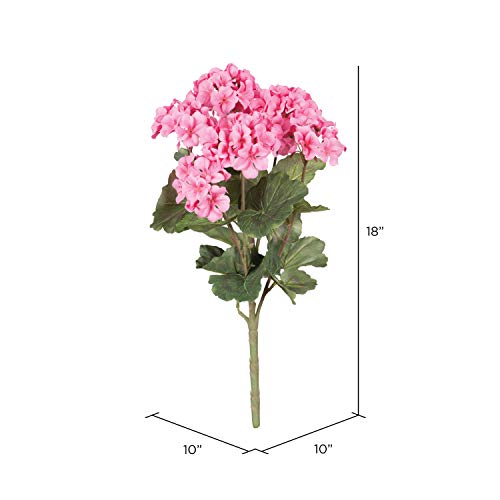 Vickerman Everyday Artificial Coral Geranium Bush 18
