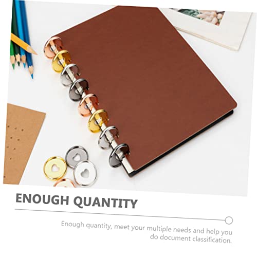 NUOBESTY 20 Unidades Fichário de buraco de cogumelo discos expansores de plástico disco de encaderna