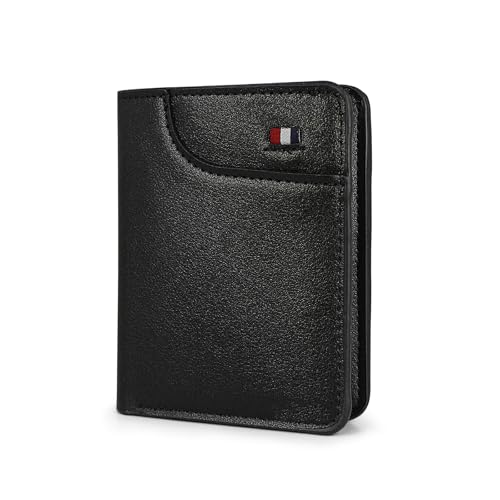 AdiStylinno Portefeuille pour hommes, porte-monnaie minimaliste en PU cuir bi-pli avec porte-cartes souple, portefeuille mince avec 4 emplacements pour cartes,...