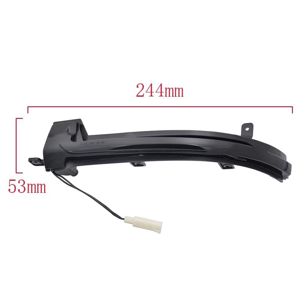SYLTER Intermitentes AutomóViles Indicador Led Dinámico para Coche, Luces Intermitentes Espejo Lateral Lámpara Señal Giro para VW para Touareg II para MK2 7P 2010-2018 Intermitente Espejo Lateral