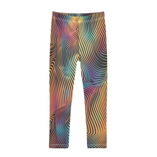 Bolaz Toddler Girls Leggings Printed Yoga Pants Leggings Yellow Stripe Graffiti for Kids