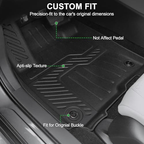 Image of Floor Mats for 2023-2026 2027 Honda HR-V (Include Hybrid), TPE All Weather Durable Floor Liners Door Sill Guards for Honda HRV Accessories