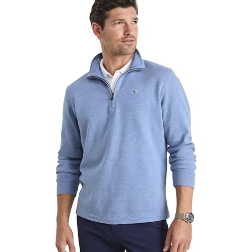 Image of vineyard vines Men's Saltwater Quarter-Zip Pullover Sweater