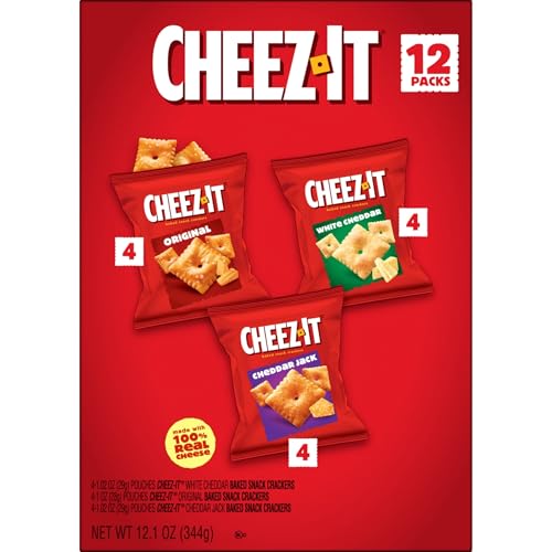 Cheez-It Cheese Crackers, Baked Snack Crackers, Lunch Snacks, Variety Pack, 12.1oz Box (12 Packs) - image 7