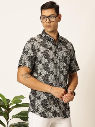 Image of Thomas Scott Men's | Printed | Half Sleeve | Regular Fit | Rayon | Spread Collar | Casual Shirt
