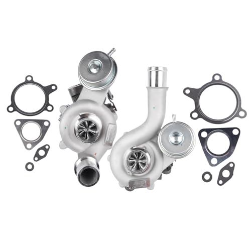 Image of GELUOXI Turbocharger Left and Right Replacement for 2010-2019 Ford Flex Explorer Sport Taurus SHO EcoBoost Lincoln MKS /MKT 3.5L V6 Engine #AA5Z6K682CA AA5E6K682BF