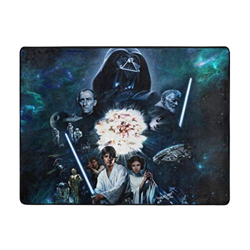 Star Wars Super Soft Carpet Easy Clean Stain Fade Resistant,for Living Room Bedroom Kitchen Bedroom for Children Area Rug,Cozy Art Decoration Polyester Carpet 63X48 Inch