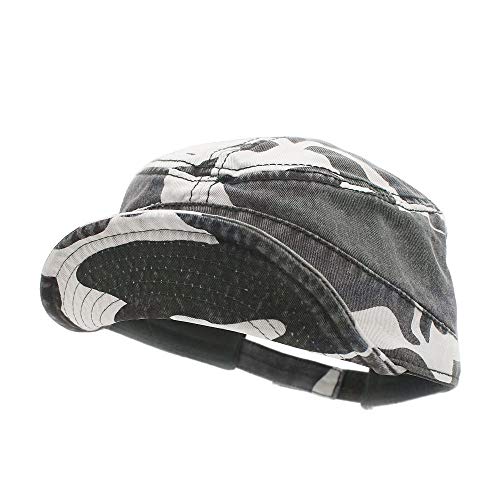 Image of The Vintage Year Washed Cotton Distressed Cadet Hat - Tactical Military Baseball Cap for Men & Women, Outdoor Casual Wear